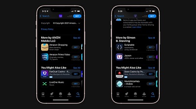 реклама в магазине приложений Apple